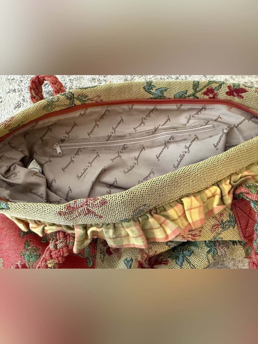 April Cornell for Isabella’s Journey Tapestry Zippered Tote Bag - Picture 9 of 15